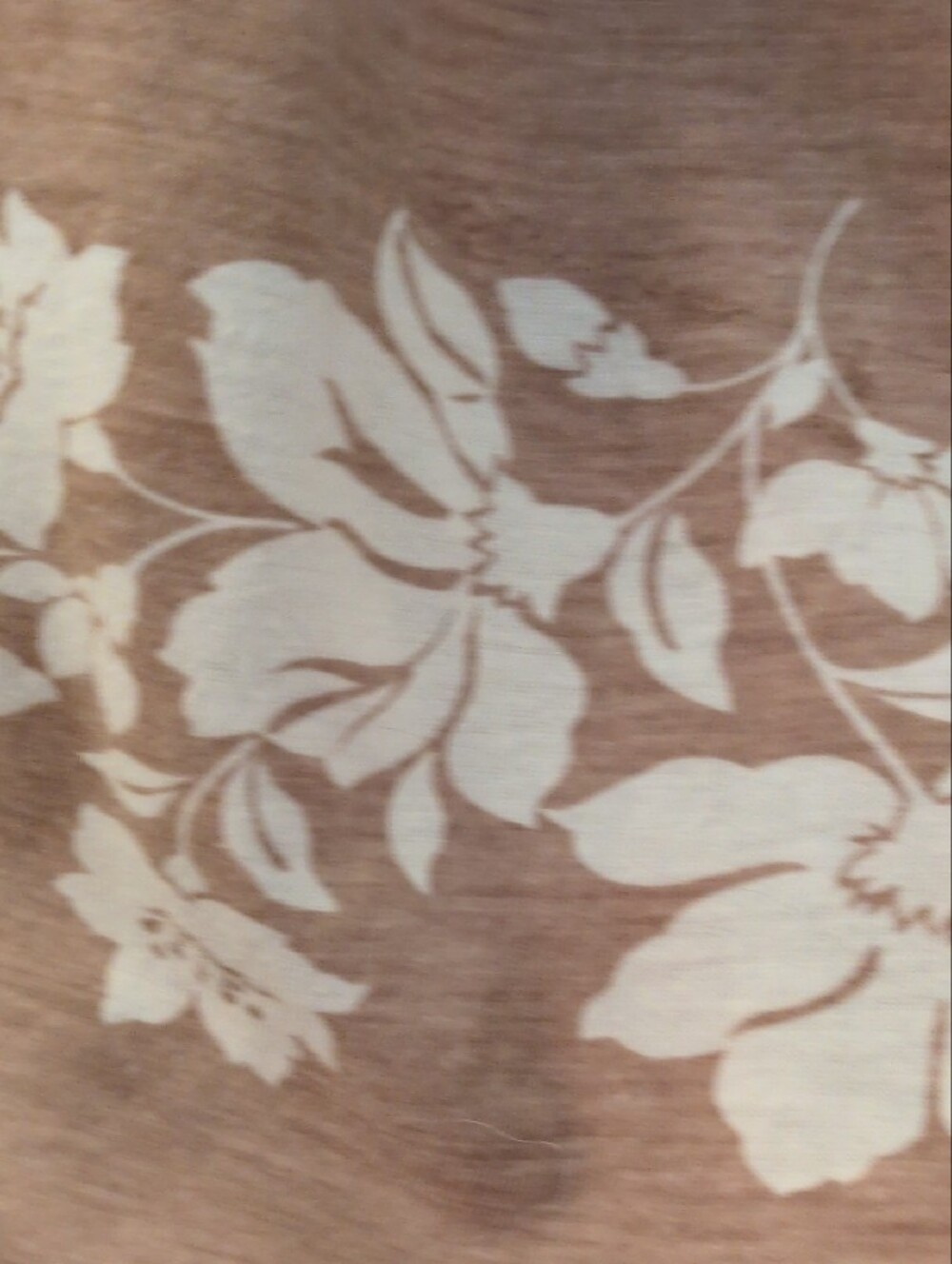Cold Crush Taupe Floral Off-Shoulder Blouse with White Print - Picture 2 of 5